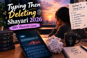 Typing Then Deleting Shayari 2026: 100+ Powerful Lines
