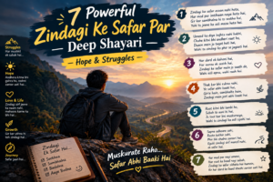 7 Powerful Zindagi Ke Safar Par Deep Shayari — Hope & Struggles