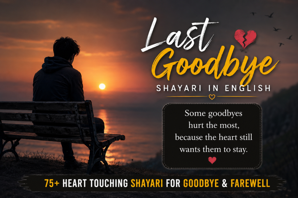 75+ Last Goodbye Shayari in English