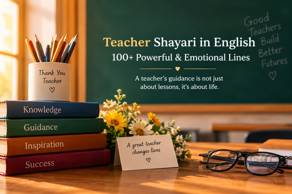 Teacher Shayari in English: 100+ Powerful & Emotional Lines