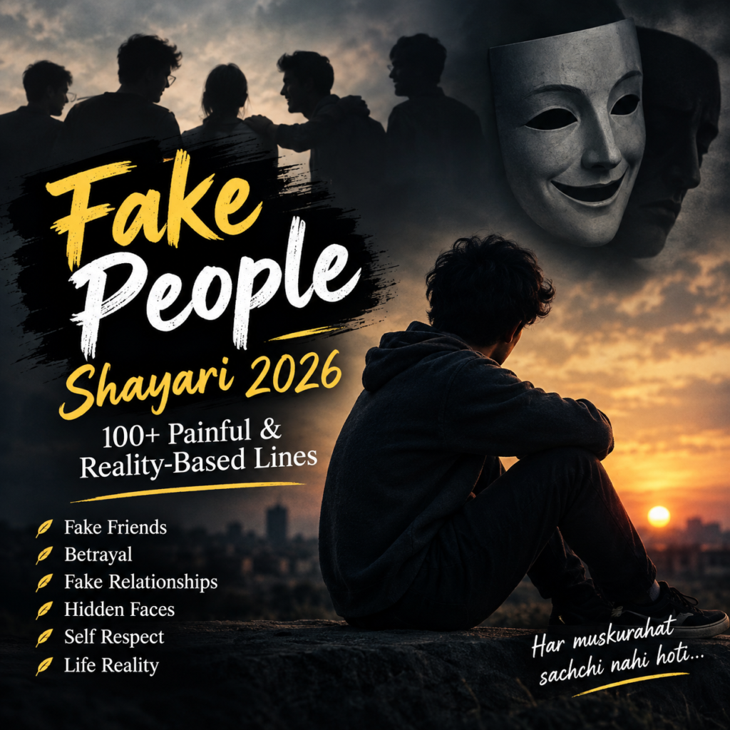Fake People Shayari 2026: 100+ Painful & Reality-Based Lines